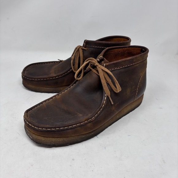 Clarks Originals Wallabee Moc Mens Size 10 Leather Ankle Boots